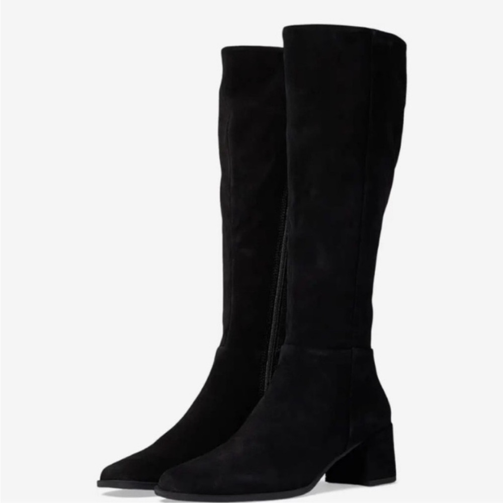 Vagabond Shoemakers Stina Suede Boot 39 9 8.5 Knee High Square Toe Block Heel